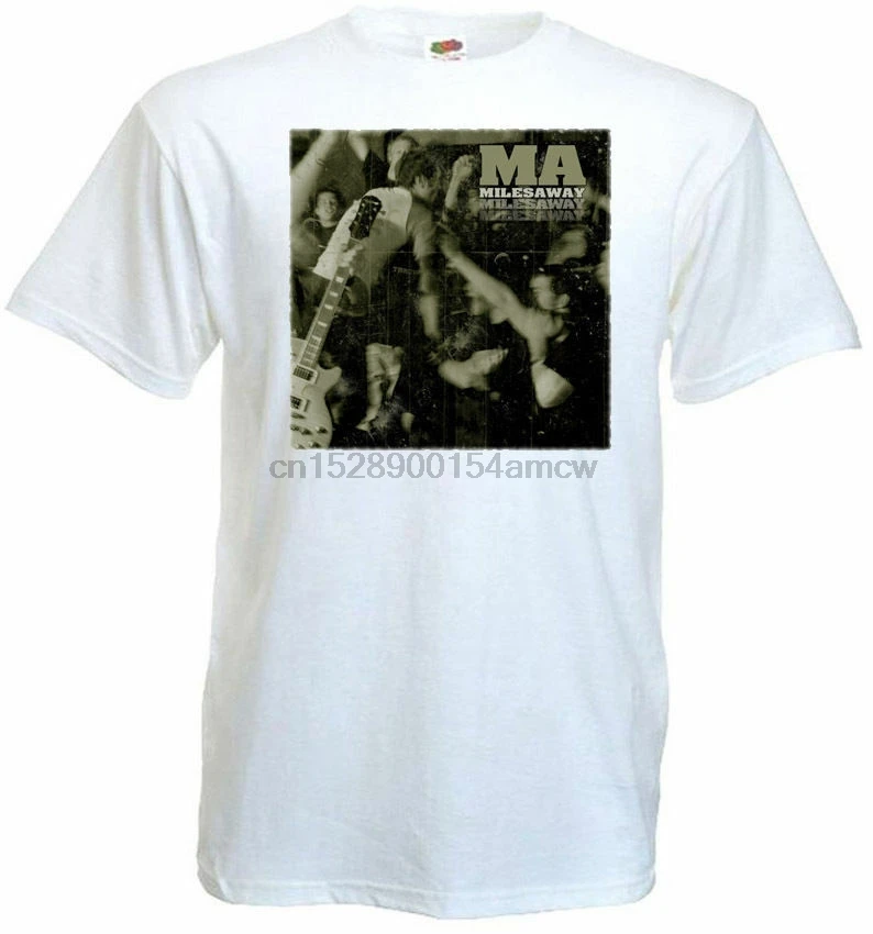 Miles Away T-shirt white hardcore punk grindcore noise all sizes S-5XL | Мужская одежда