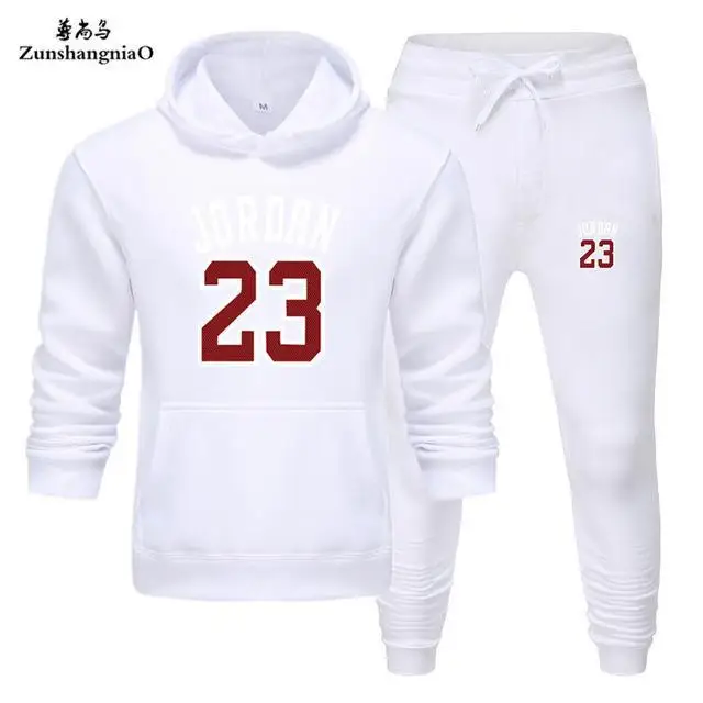 white Новинка брендовая Новая мода JORDAN 23 Мужская спортивная одежда с принтом мужские толстовки пуловер хип-хоп мужской спортивный костюм толстовки Одежда - Цвет: white