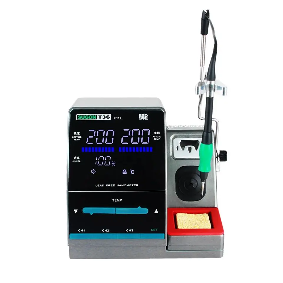 

Sugon T36 welding platform 220V/110V Lead-free 1S Rapid Heating Soldering Station 300W High Power
