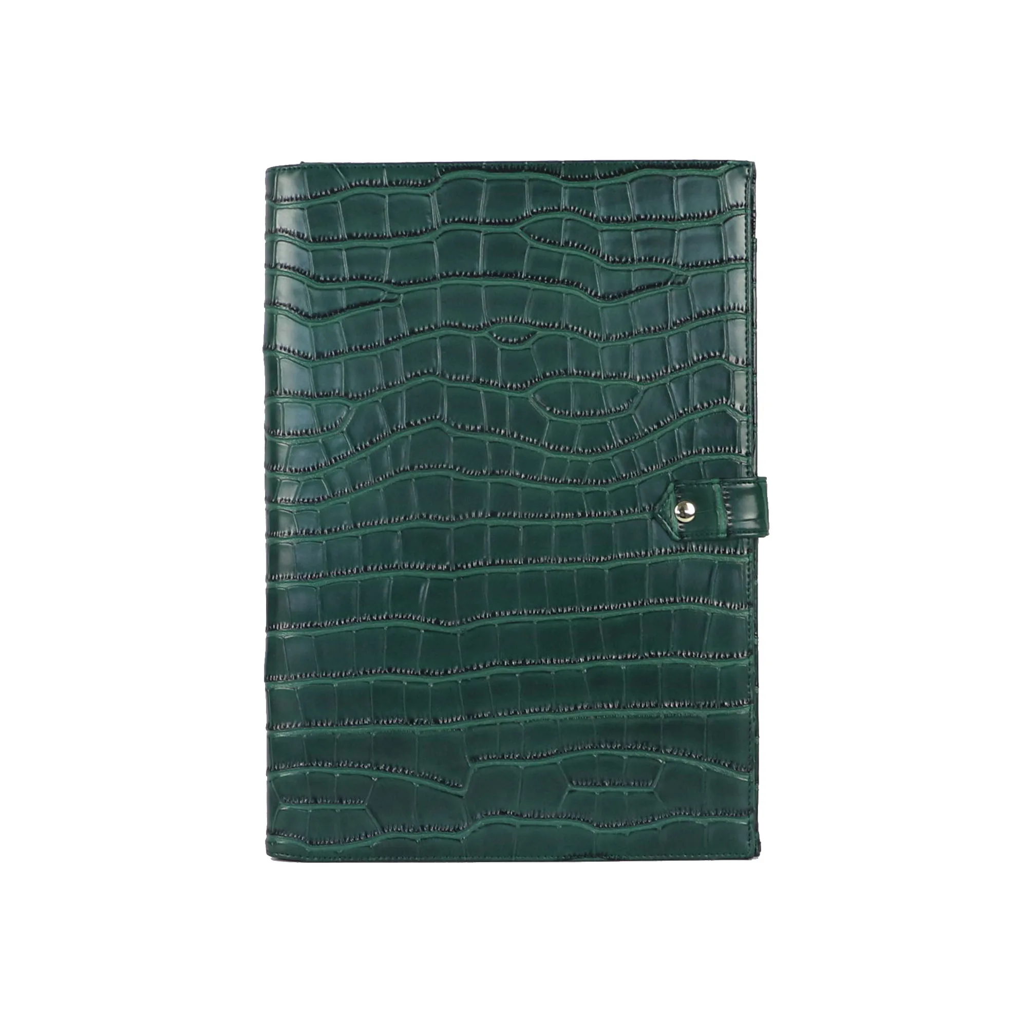 Crocodile Green Блокнот с монограммой и буквами, Сумка для документов с вышивкой в виде питона, А4, держатель для файлов, высокое качество, бизнес-чехол для Ipad, держатель - Цвет: Crocodile Green