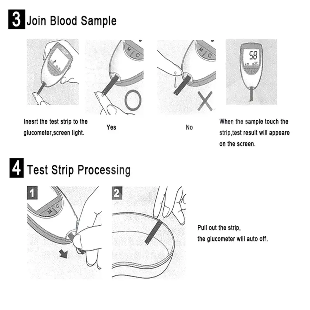 Белый глюкометр для ухода за телом старшего возраста Ручка Портативный прочный