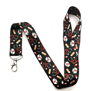 

New 10 pcs Doctor nurse Lanyard Key Chains Card Holders Bank Card Neck Strap Card Bus ID Holders M100