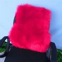 Роскошная подушка для автомобильного сиденья поясничная поддержка для автомобиля Подушка для спины с эффектом памяти теплая зимняя длинная плюшевая меховая дышащая подушка для кресла для девочек авто