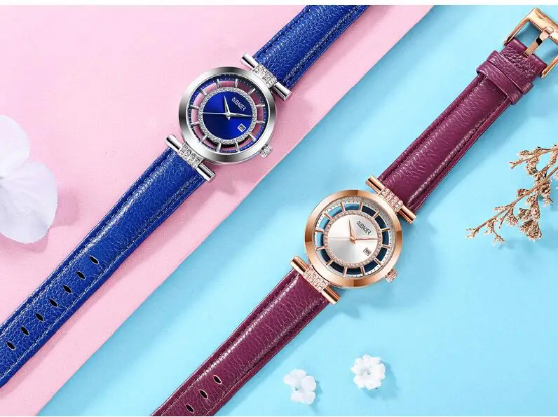 Женские часы-браслет OUBAOER люксовый бренд Montre Femme кожаный ремешок кварцевые часы модные женские часы Relogio Feminino