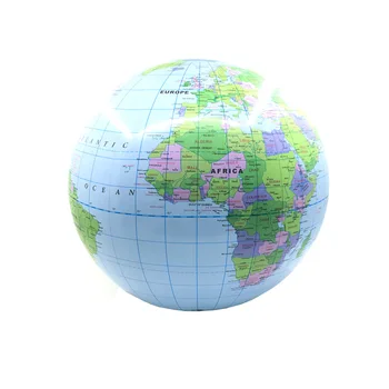 

30cm Inflatable Globe World Earth Ocean Map Ball Geography Learning Educational Beach Ball Kids Geography Educational Supplies