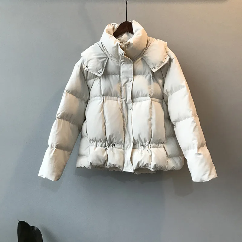 HXJJP новые зимние пуховики с капюшоном, женские свободные утолщенные теплые хлопковые пальто, пуховая куртка, женская верхняя одежда