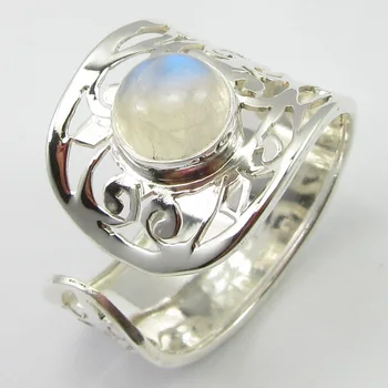 

Solid Rainbow Moonstone Ring Sz 9.25 Cheapest Shipping Unique Designed