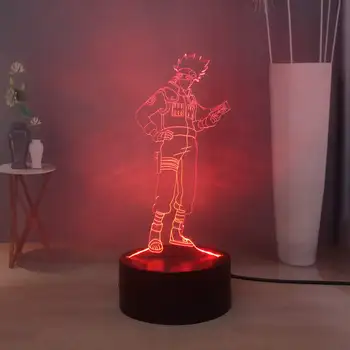 

Creative Naruto 3D Visual Desk Lamp Stand Kakashi Read Book LED Night Light Switch Bedroom Night Light USB MINI Sleeping Lamp
