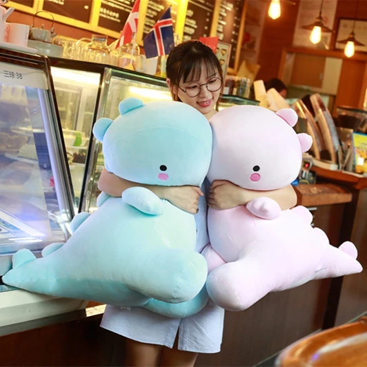 30/40/50cm Kawaii Dinosaur Plush Doll Huggable Pink/Blue Stuffed Toy Kids Animals Gifts | Игрушки и хобби