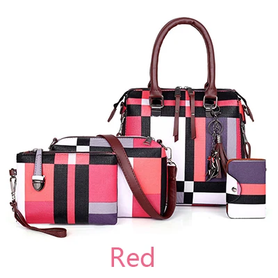 Yogodlns роскошные сумки клетчатые женские сумки дизайнерские сумочки с кисточкой и Набор сумок 4 шт. сумки женские Feminina дорожные сумки