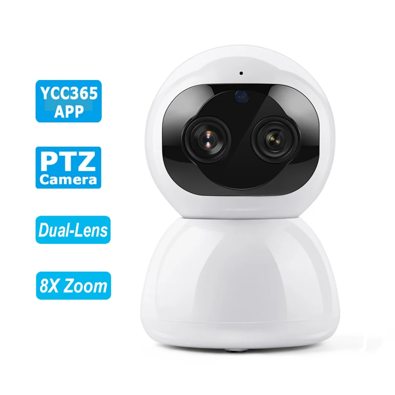 1080P 2.0MP с двумя объективами 8X зум Камера Wi-Fi автоматическое слежение за Облако IP