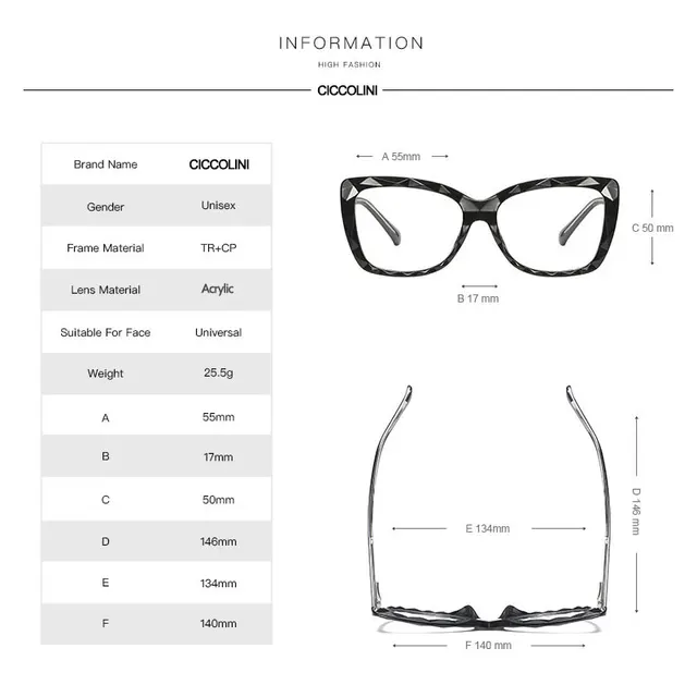 Square Women Glasses Frame Trending Styles Brand Design Optical Eyeglasses