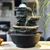 Handmade Gifts Cascading Rock Tabletop Water Fountains Waterfall Tiered Stone Home and Office Lucky Fengshui Fountain Humidifier ► Photo 2/6