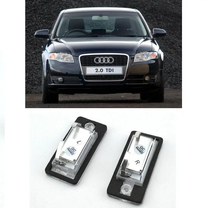 2 лампы ксенон белый светодиодный номерной знак огни для audi a4 s4 b7 8e 8H 05-08 автомобильные аксессуары без ошибок canbus