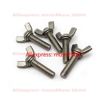 

M5 m6 m8x 8 10 12 16 20 30 40 50 60mm 304 steel wing screw bolt handle adjusting metric steel rope fastener hardware screw bolt