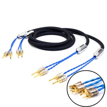 

Hifi audio speaker cable 25th Classic Anniversary 770L speaker wire Gold plated banna plug Y spade Without Box