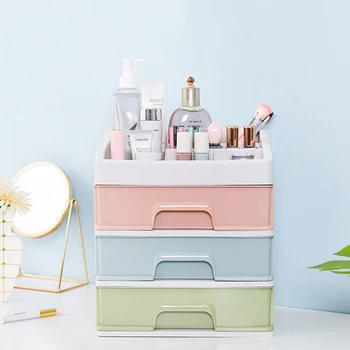 

Plastic Cosmetic Drawer Makeup Organizer Makeup Storage Box Jewelry Container Nail Holder Desktop Sundry Storage Case