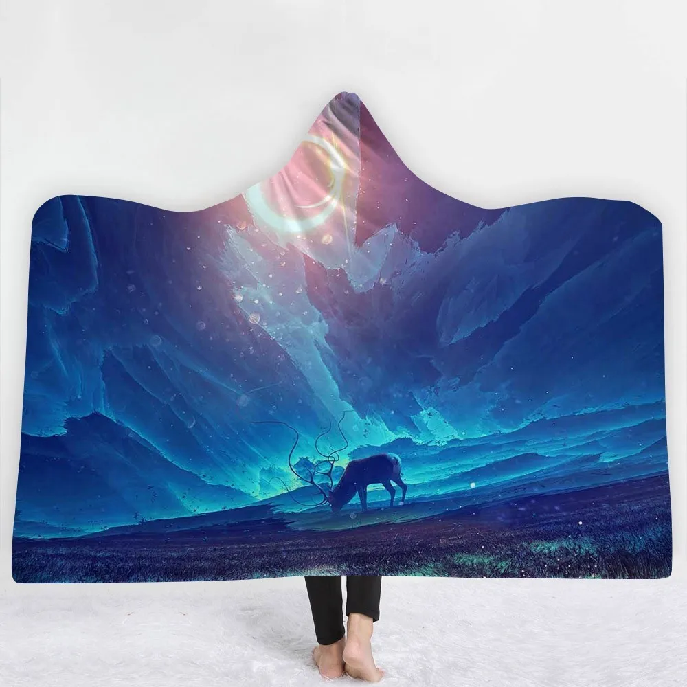 Dream/одеяло с капюшоном; утепленное тонкое одеяло с 3d принтом; семейное одеяло для детей; теплое одеяло с капюшоном - Цвет: 5
