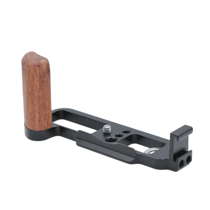 Quick Release Shaped Plate Holder Wooden Handle Protective High Side Panel Hand Grip Camera Bracket for Fuji X-A7 XA7 | Электроника