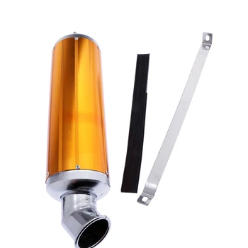 

Motorcycle Slip on Exhaust Muffler - Universal 120mm 4.7inch Inlet Exhaust Pipe Tailpipe for ATV Scooter Dirt Street Bike