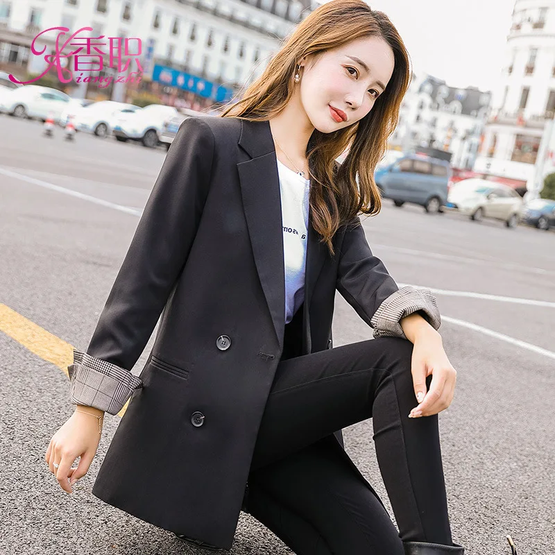 

2019 Autumn And Winter Fashion Wear Women's Mid-length Loose-Fit Street Fashion Western Style Small Suit Western Style Suit