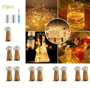 

10LED Lamp Wine Bottle Stopper Cork Copper Wire Energy Saving Environmental Protection Outdoor KTV Bar Xmas Night Decor