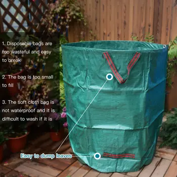 

Reusable Garden Waste Bags Durable Garden Waste Leaf Bags With Handles Yard Waste Bags For Yard Garden Lawn 67*76cm