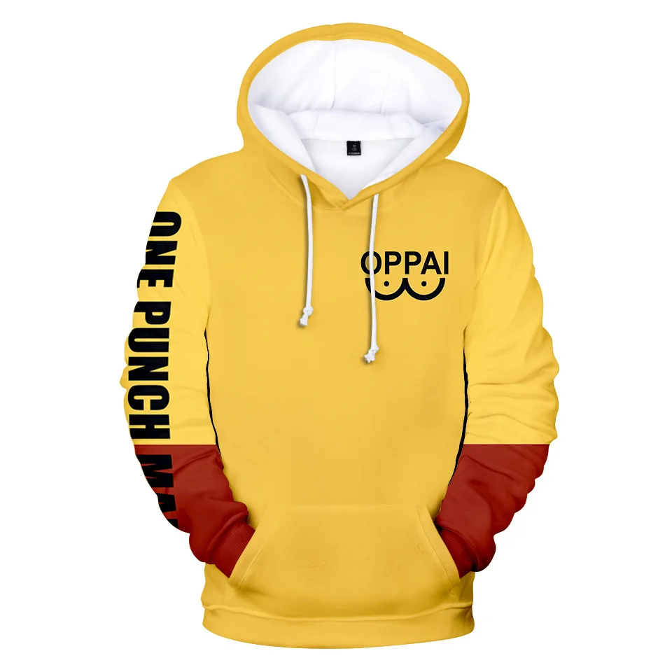 One Punch толстовки человек толстовка с буквенным принтом Oppai 3D печатных