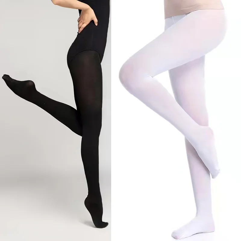 Fashion Convertible Tights Slim Dance Stockings Ballet Hose Dancewear Kids  Adult Ballet-White