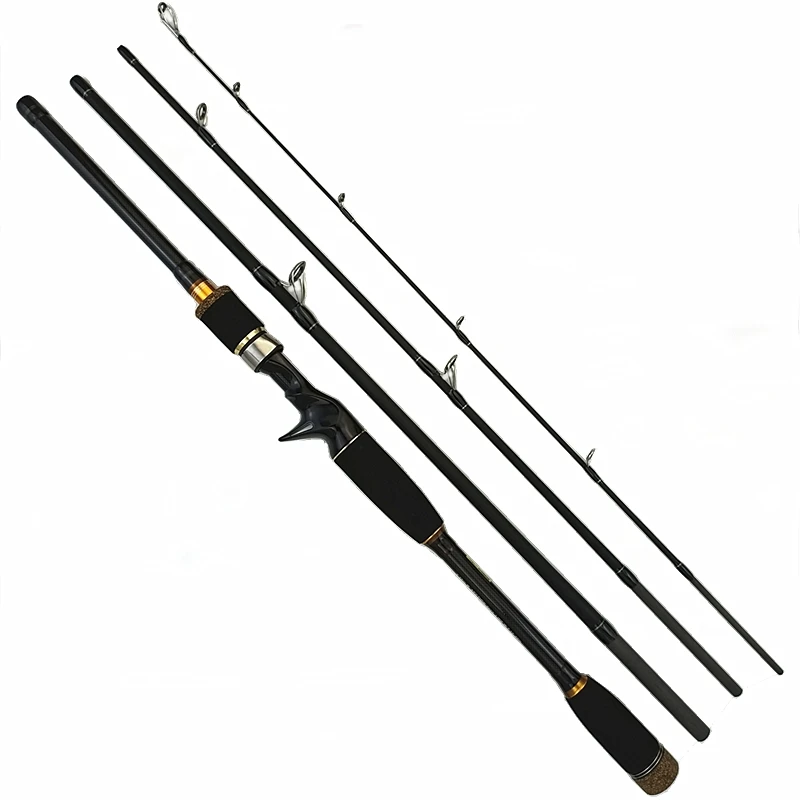 Domination 4 sections carbon fishing rod fast action spinning rod M power  casting rod 2.1/2.4/2.7/3m lure weight 10-25g hard rod