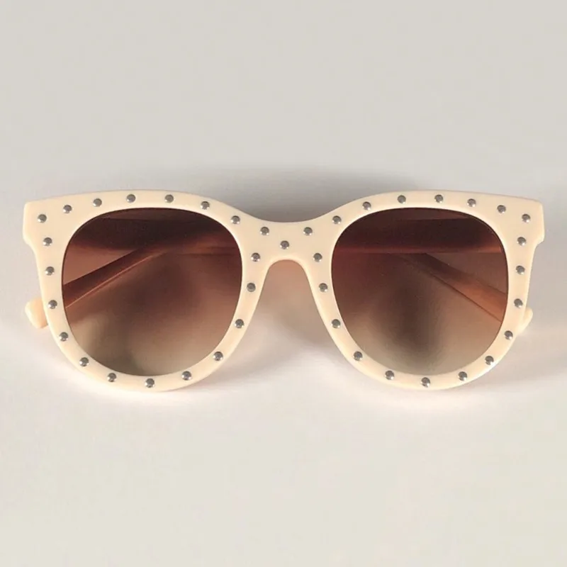 No5 Sunglasses Женские Овальные Солнцезащитные очки, высокое качество, женские солнцезащитные очки, высокая мода, женские солнцезащитные очки UV 400, с заклепками, ацетатная оправа, очки - Цвет линз: No5 Sunglasses