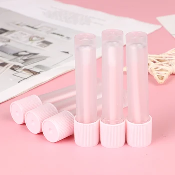 

5pcs/set Plastic Empty Lipgloss Bottle Lipstick Holder Container Set Matte Waterproof Matt Lip Stick Tube Nude Red Lips Makeup