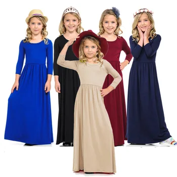 

2019 Autumn Girls Long Bohemian Dress Children's Beach Maxi Dress Baby Girl Birthday Princess Party Dress 2-10 yrs Kids Clothes