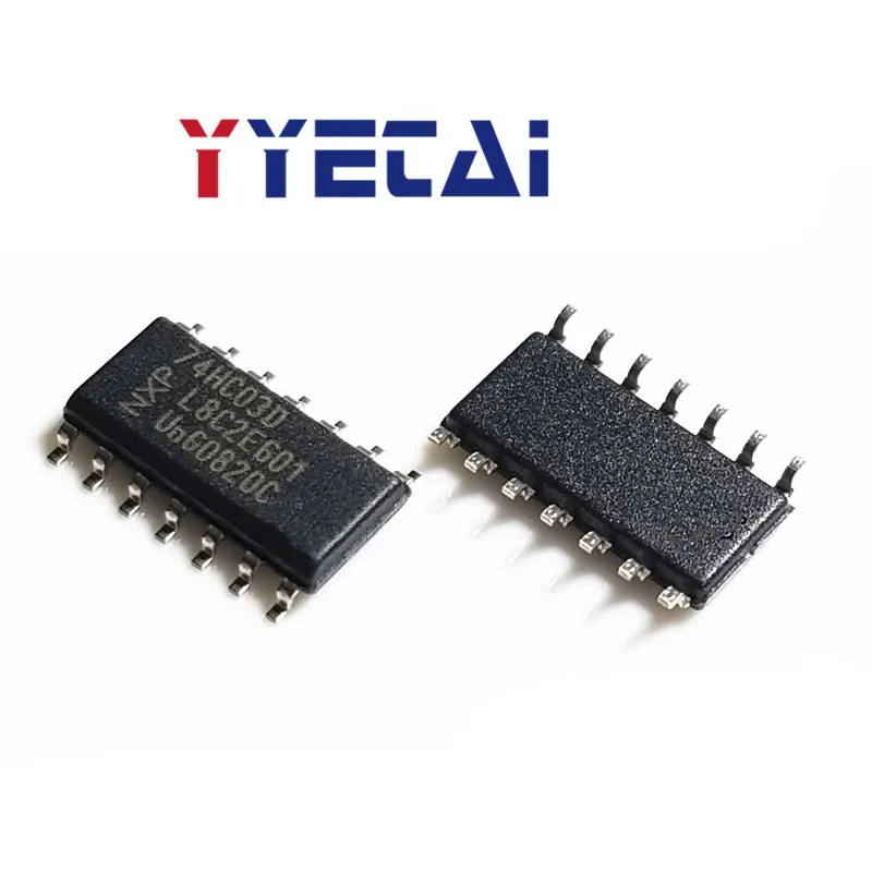 

TAI 10PCS Brand new original imported 74HC03D patch SOP14 logic circuit four 2 input NAND gate chip