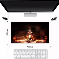 Компьютерный игровой Assassins Creed, большой коврик для мыши, нескользящий натуральный резиновый ноутбук, большая геймерская игра, коврик для