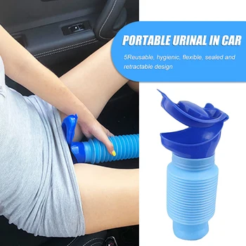 

1pcs 750ML Urinal Shrinkable Mobile Toilet Pee Bottle Car Accessories Mini Outdoor Camping Emergency Universal Portable