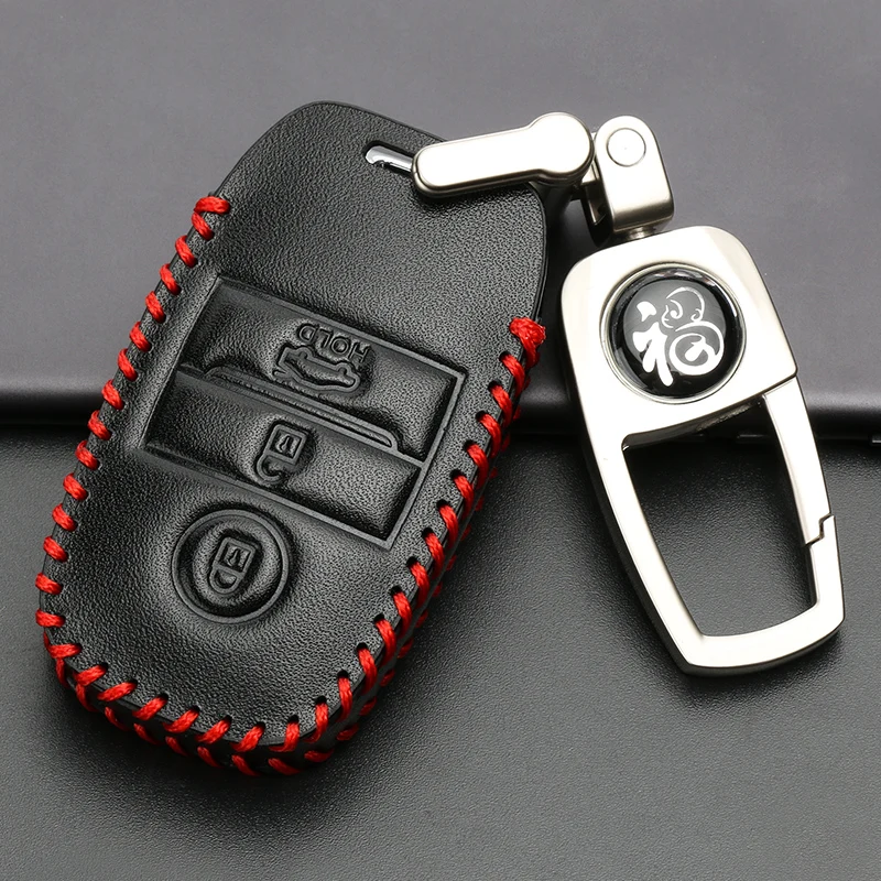 

Car key case for remote Leather protection Cover for KIA Sportage R K3 K5 Ceed 2019 Cerato Optima RIO 2 3 Sorento Sports 4 Soul