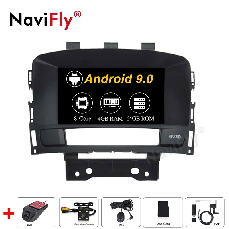 NaviFly Android 9,0 Восьмиядерный PX5 автомобильный dvd-плеер для OPEL ASTRA J 2010-2012 Автомобильная Мультимедийная поддержка DVR wifi DAB OBD gps радио - Цвет: 64G camera DVR DAB