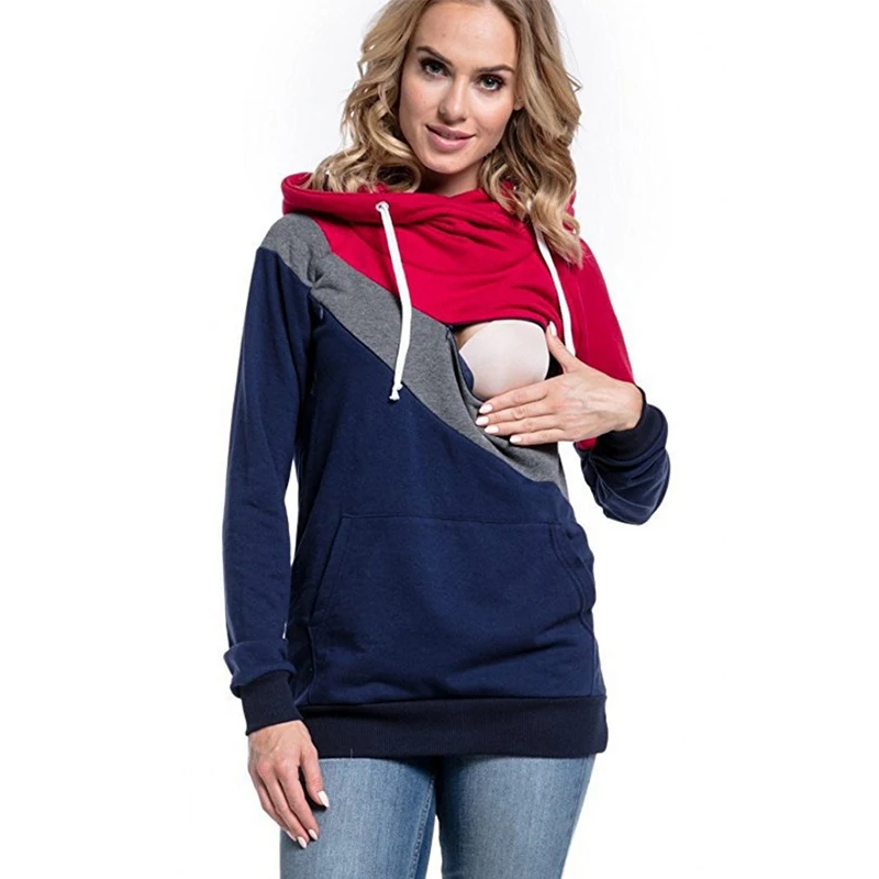 

Winter Women's Nursing Hoodie Autumn Hoodie Sweatshirt Long Sleeves Mothers Tops Breastfeeding Nursing Pregnant Sweatshirt