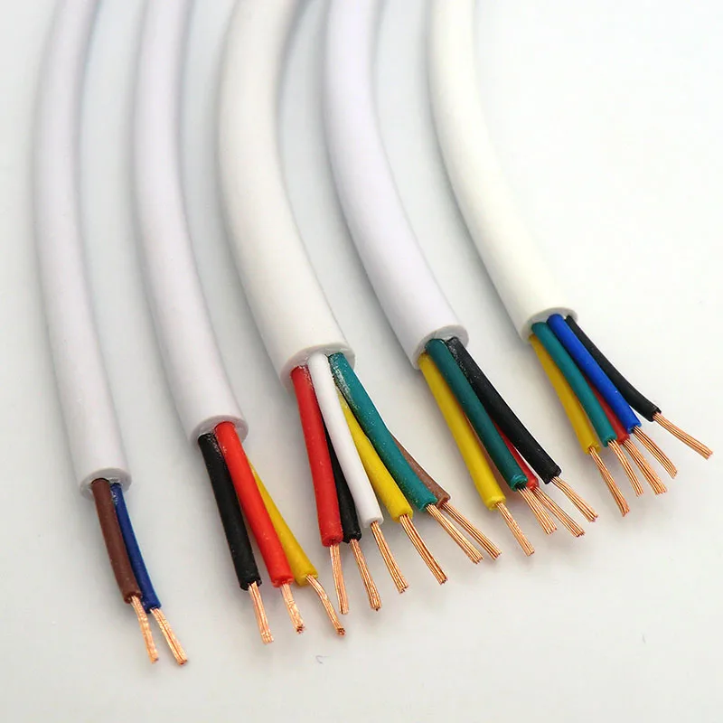 Белый провод с мягкой оболочкой кабель 2 3 4 5 6 ядер 0 12 27 24 мм² 22 20AWG сигнальная линия