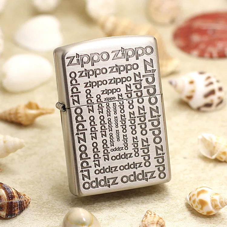 

Genuine Zippo oil lighter copper windproof 3D Loop tag Silver cigarette Kerosene lighters Gift With anti-counterfeiting code