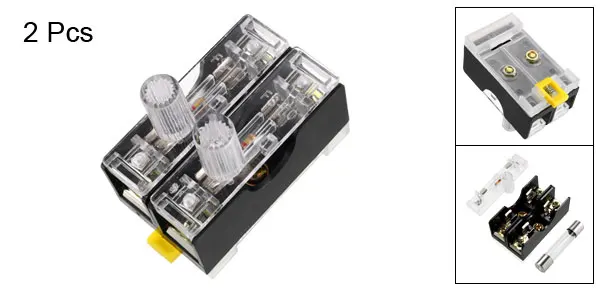 Uxcell держатель предохранителя FS-101 250 в 10 А с 6 мм x 30 мм индикаторный светильник предохранитель включен для защиты электрораспределения установки