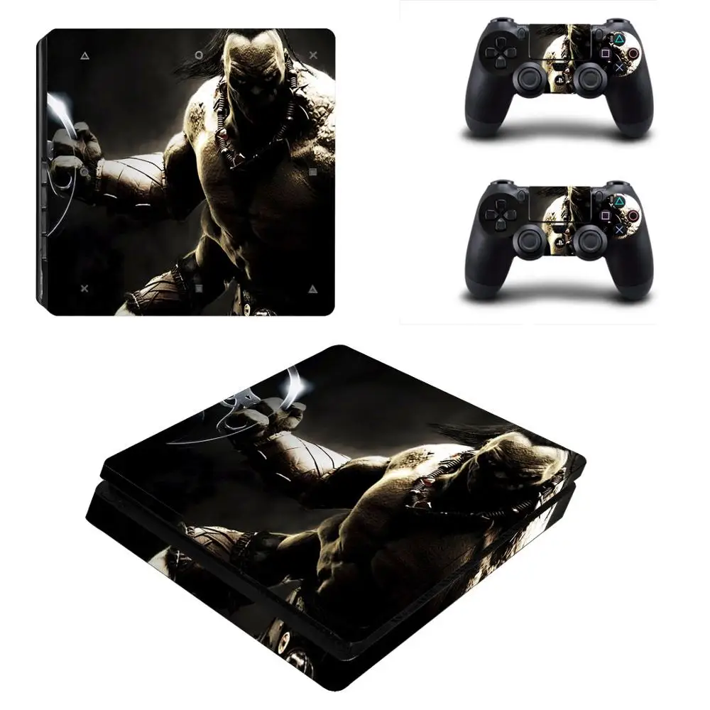 PS4 тонкие наклейки mutal Kombat X Play станция 4 Тонкая наклейка для кожи Стикеры для playstation 4 тонкая консоль и контроллер - Цвет: YSP4S-2100