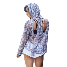 Новые женские футболки для бега фитнес-светшоты с длинными рукавами быстросохнущая тренировочная дышащая верхняя одежда для йоги с капюшоном