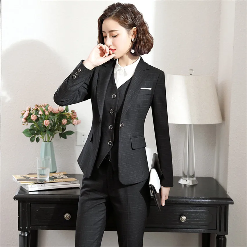Work Pant Suits Ol 2 Piece Set For Women Business Interview Suit Set Uniform Slim Blazer And Pant Office Lady Suit s-5xl