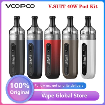 

New Original VOOPOO V.SUIT 40W VW Pod Kit 1200mAh Built-in Battery & 2ml Pod Fit PnP-TR1/ PnP-TM2 Coils E-cig vape kit vs Drag X