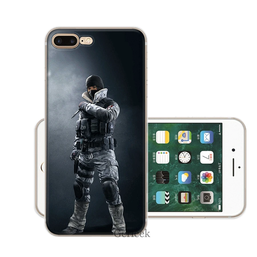 Чехол для мобильного телефона iPhone 11 Pro 6 6s 7 8 P Lus iPhone XR X XS Max 5 5S SE Shell Rainbow Six Siege operation черный Жесткий Чехол для льда