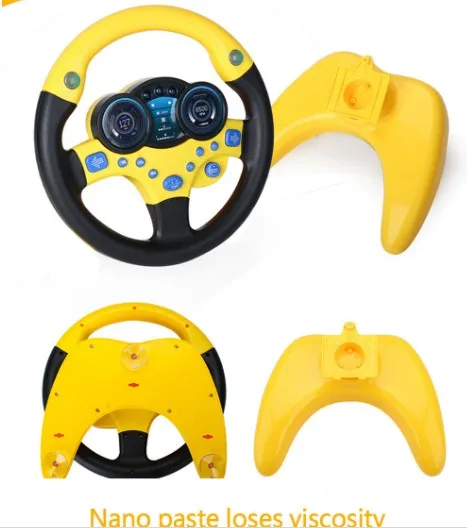 Рулевого колеса, обучающие игрушки для детей мультфильм пилота симулятор головоломки легкая музыка - Цвет: Цвет: желтый