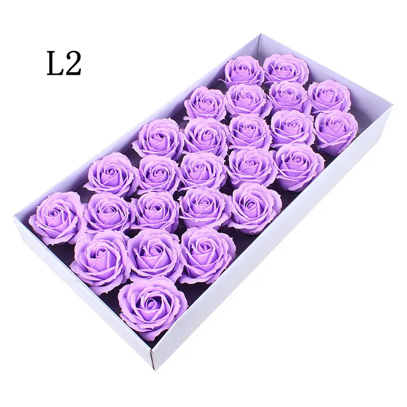 25-50 шт./компл. 3 Размер s/m/l мыло розы Искусственные цветы Высокое качество; для свадьбы украшение дома аксессуары для ванной комнаты Роза Цветок голова - Цвет: L2
