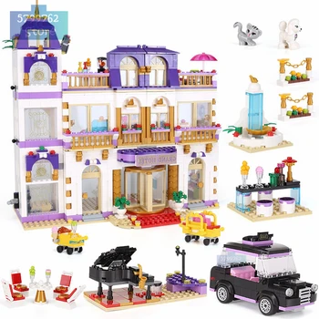 

10547 Girls Blocks Building Grand Hotel City Building Blocks Set Heartlake Lepinblocks Friends City Bricks Gift Lepining 1676pcs
